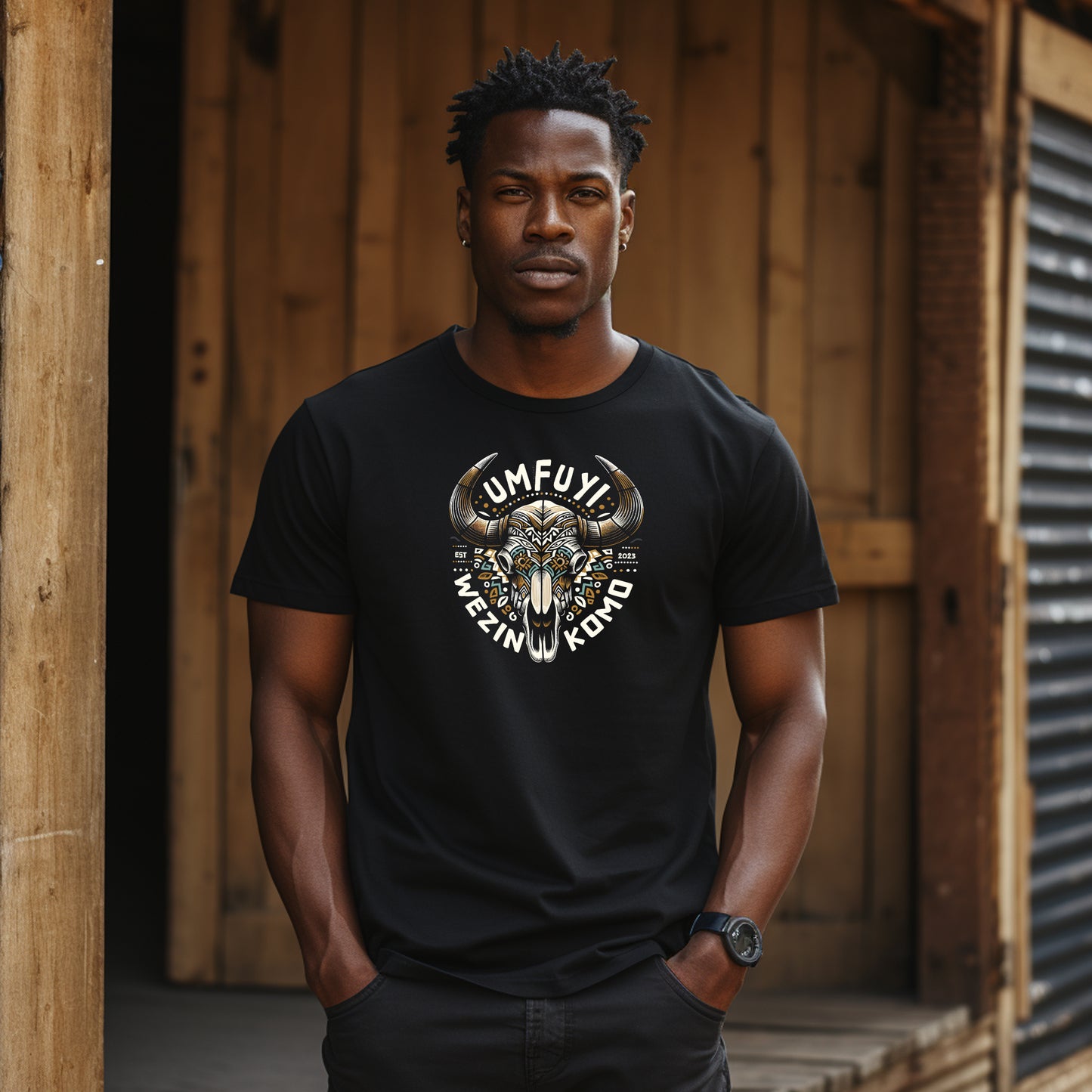 Obsidian Tribal Skull Men's Tee