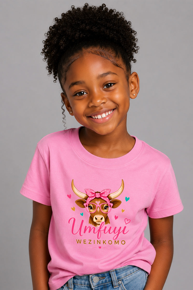 Kids -Crew Neck Tee: Miss Moo