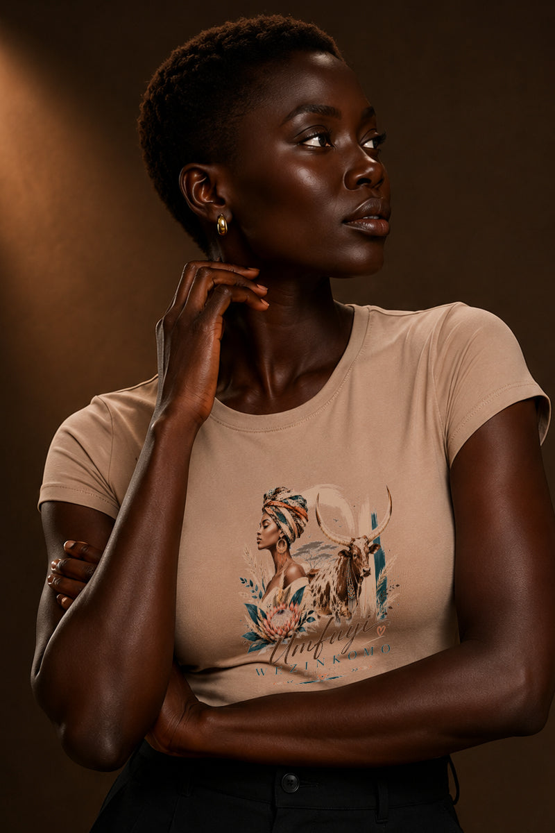 Ladies -Scoop Neck Tee: The African Muse