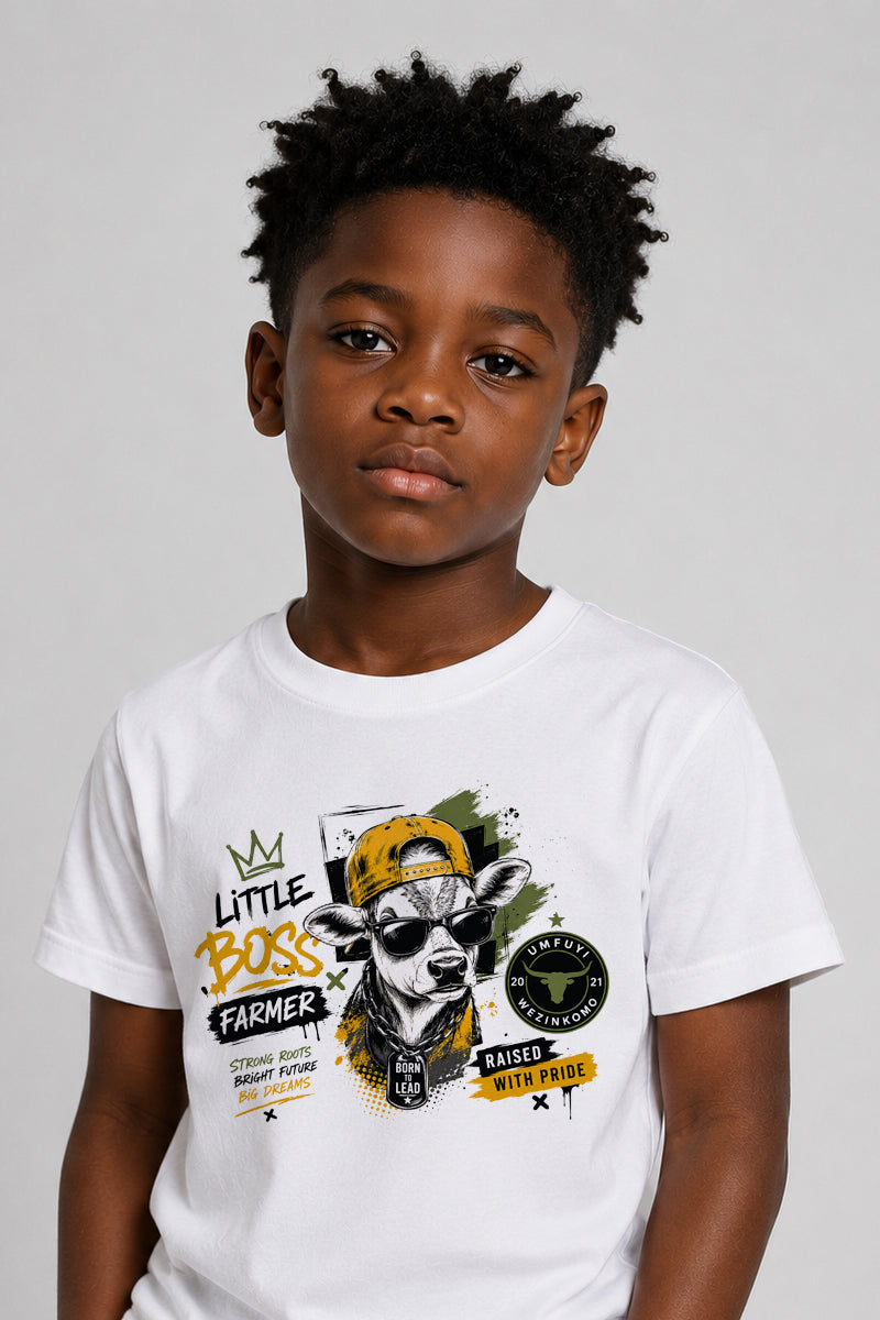 Kids -Crew Neck Tee: The Little Boss