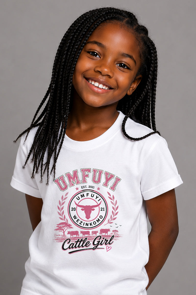 Kids -Crew Neck Tee: The Cattle Girl