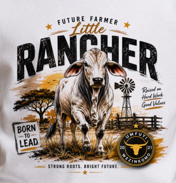 Kids -Crew Neck Tee: The Future Rancher